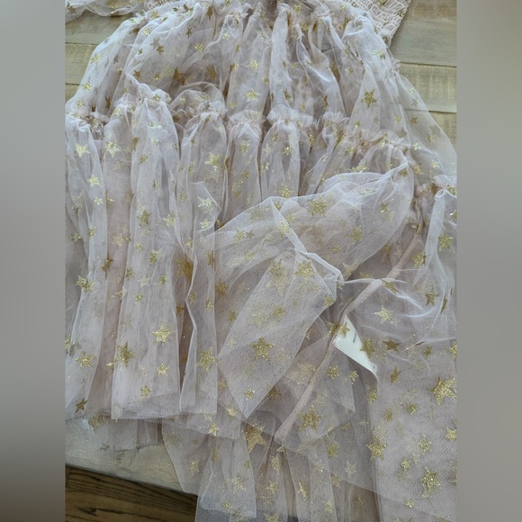 Free People Starbright Dress metallic gold bodice long tunic - Picture 9 of 16